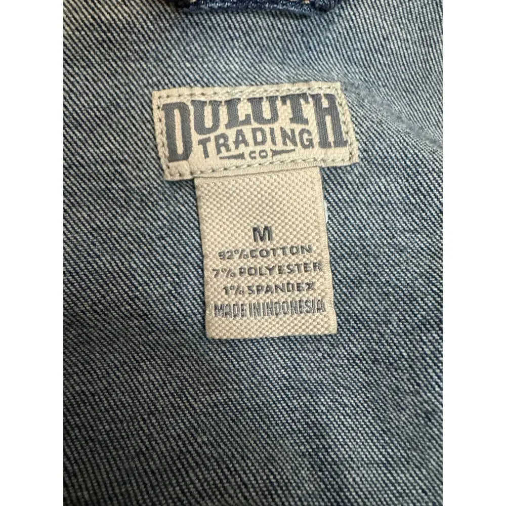 Duluth Trading Daily Denim Belted Trench Coat Jacket Medium